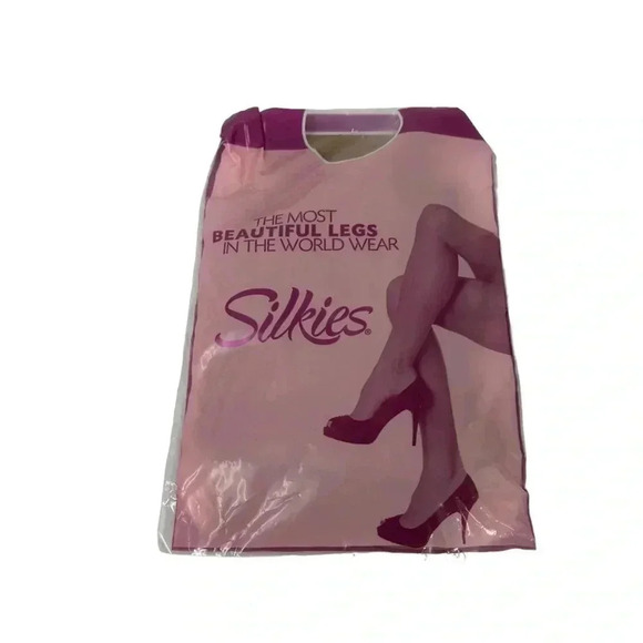 SILKIES VTG ULTRA TOTAL LEG CONTROL TIGHTS NYLON SPANDEX 100101 PANTY HOSE NUDE - Picture 3 of 5